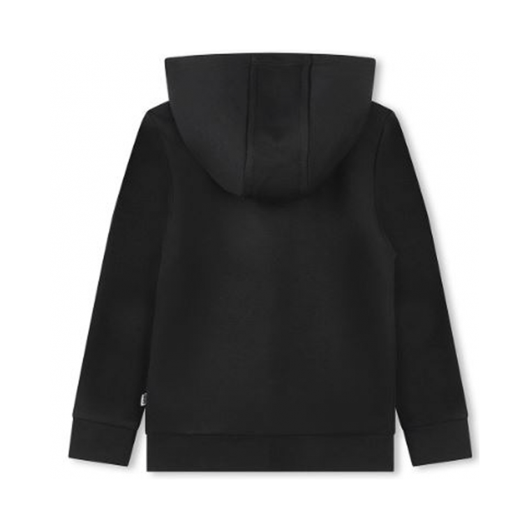 BOSS Kids black logo zip hoodie with white detailing, available at Lestyle Boutique Melbourne.