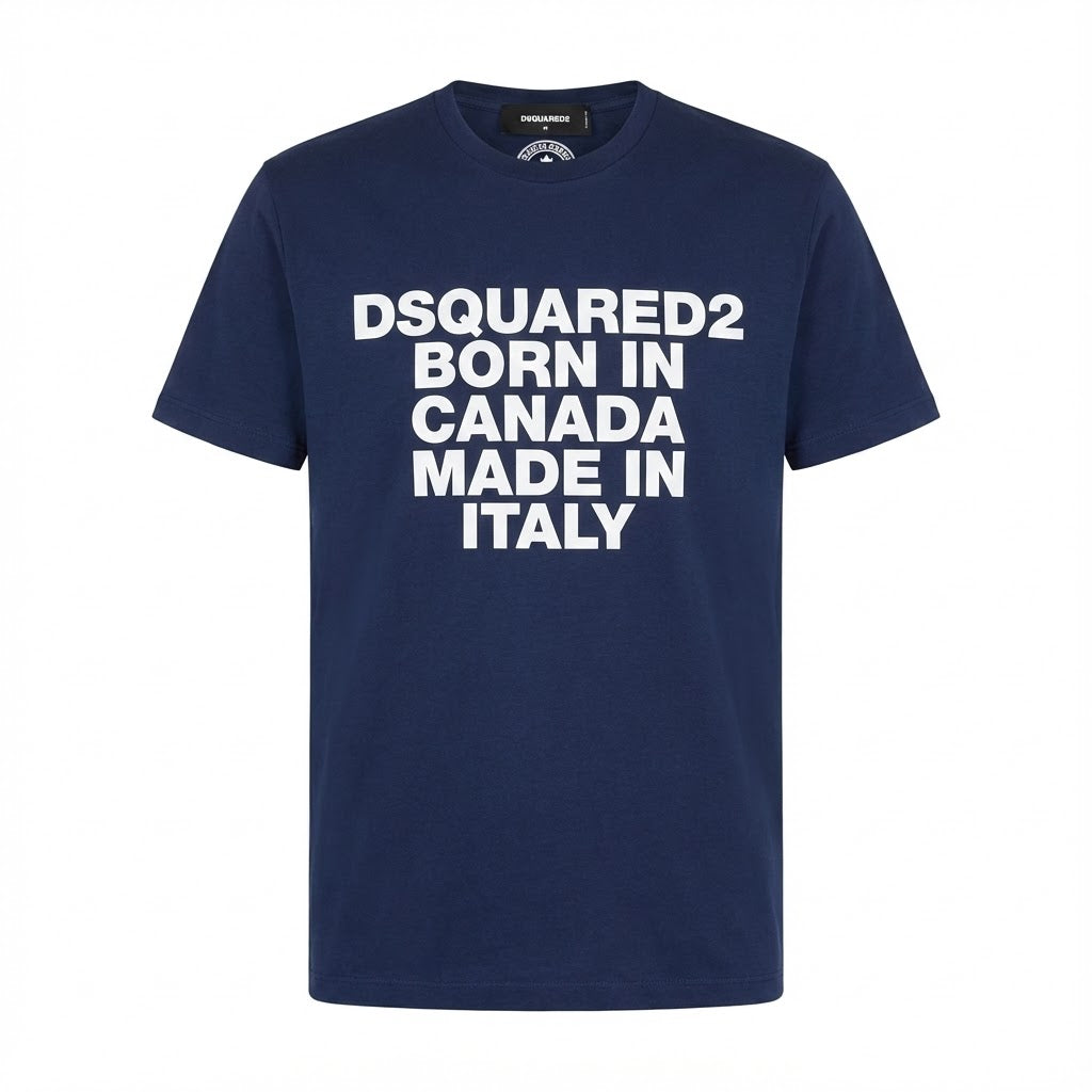 DSQUARED2 T-shirt featuring Born in Canada Made in Italy available at Lestyle Boutique Melbourne