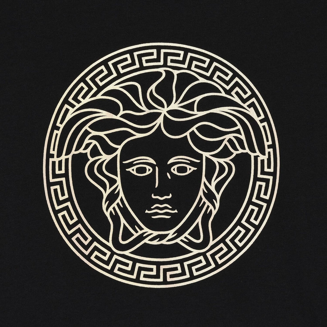 VERSACE BLACK MEDUSA T-SHIRT WITH GOLD FOIL MEDUSA LOGO, AVAILABLE AT LESTYLE BOUTIQUE MELBOURNE.