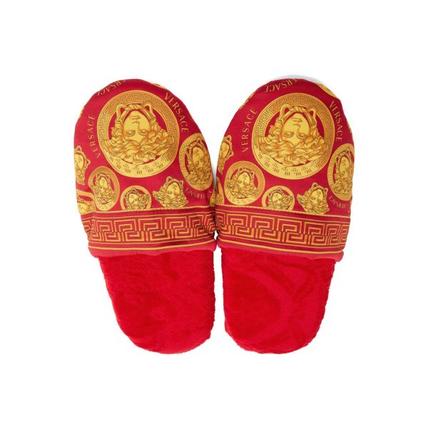 VERSACE SLIPPERS featuring Medusa print slides available at Lestyle Boutique Melbourne