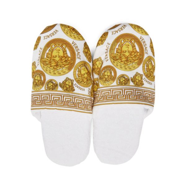 VERSACE SLIPPERS featuring Medusa print slides available at Lestyle Boutique Melbourne