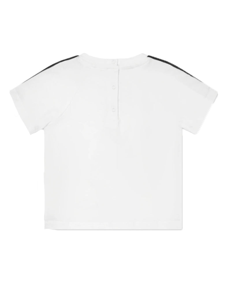Balmain Paris T-shirt with black contrast trim and metallic branding available at Lestyle Boutique Melbourne