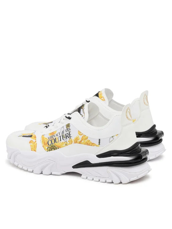 Versace Jeans Couture knit sneakers featuring Chain Couture print available at Lestyle Boutique Melbourne
