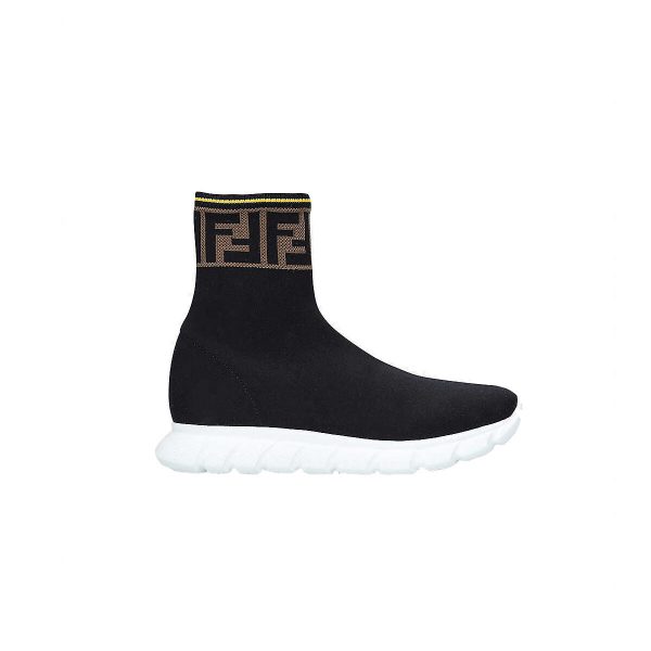 Fendi Black Knit Fabric Sock High Top Sneakers Size 37 Fendi | TLC