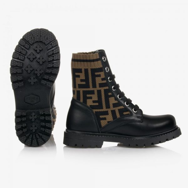 fendi-black-beige-ff-logo-boots4