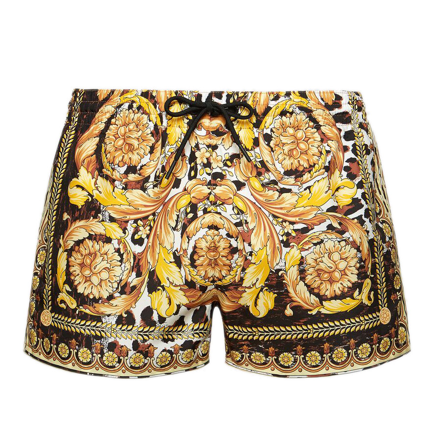 yellow versace swim shorts