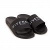 GIVENCHY KIDS LOGO SLIDERS BLACK