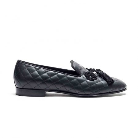 LOUIS_LEEMAN_BLACK_SLIPPERS