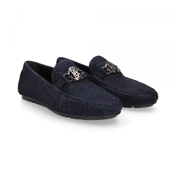 ROBERTO_CAVALLI_MENS_NAVY_LOAFERS