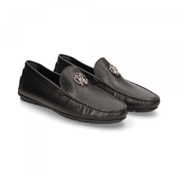 ROBERTO_CAVALLI_MENS_BLACK_CASUAL_LOAFERS_SHOES