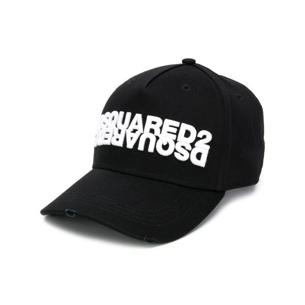 dsquared2-embroidered-baseball-cap-black-white