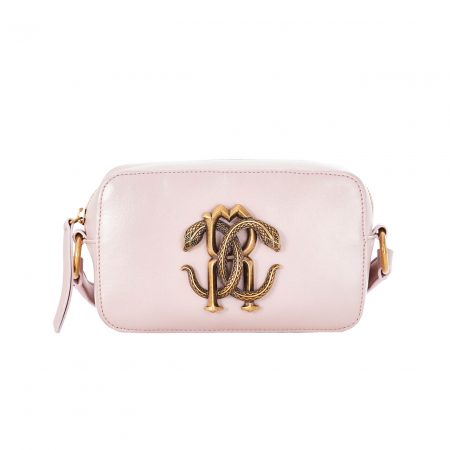 SMALL MIRROR SNAKE SHOULDER BAG PINK