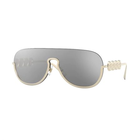 VERSACE_SEMI-RIMLESS_MIRRORED_SHIELD_AVIATOR_SUNGLASSES_IN_PALE_GOLD