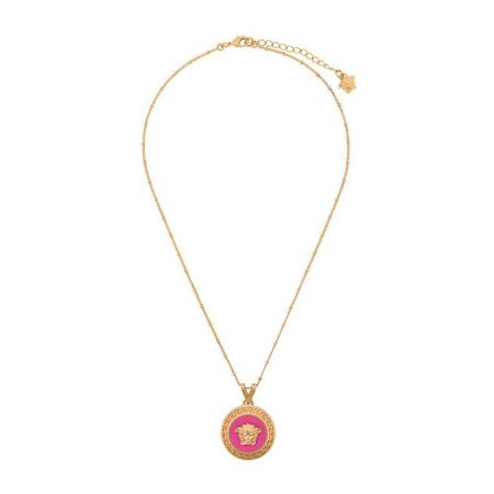 VERSACE-MEDUSA-MEDALLION-NECKLACE-PINK