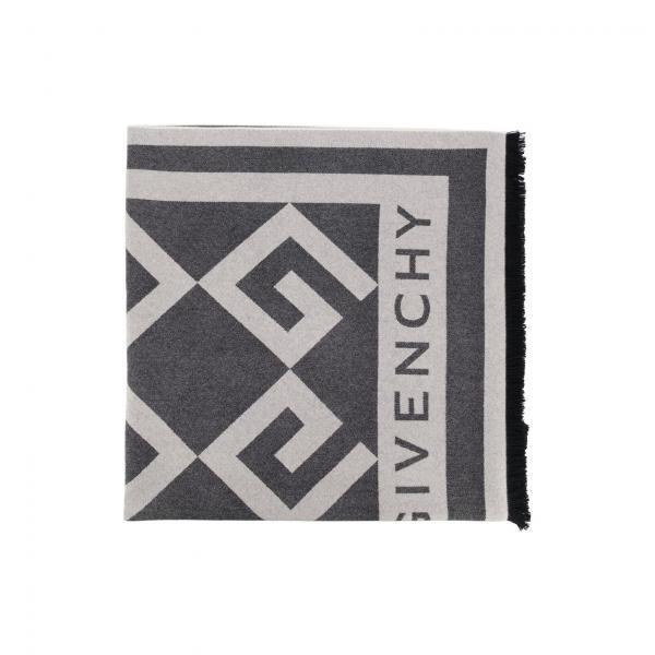 GIVENCHY-G-MONOGRAM-SCARF-GREY