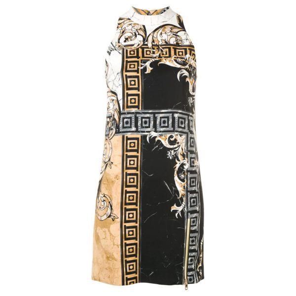 VERSACE-COLLECTION-MARBLE-BAROQUE-PRINT-DRESS-ITEM-13798331