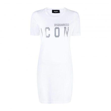 DSQUARED2 ICON PRINTED T-SHIRT DRESS