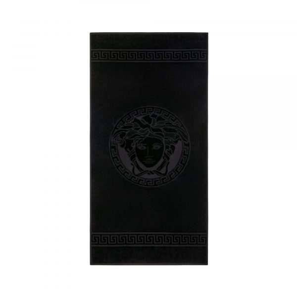 VERSACE-MEDUSA-TOWEL-BLACK