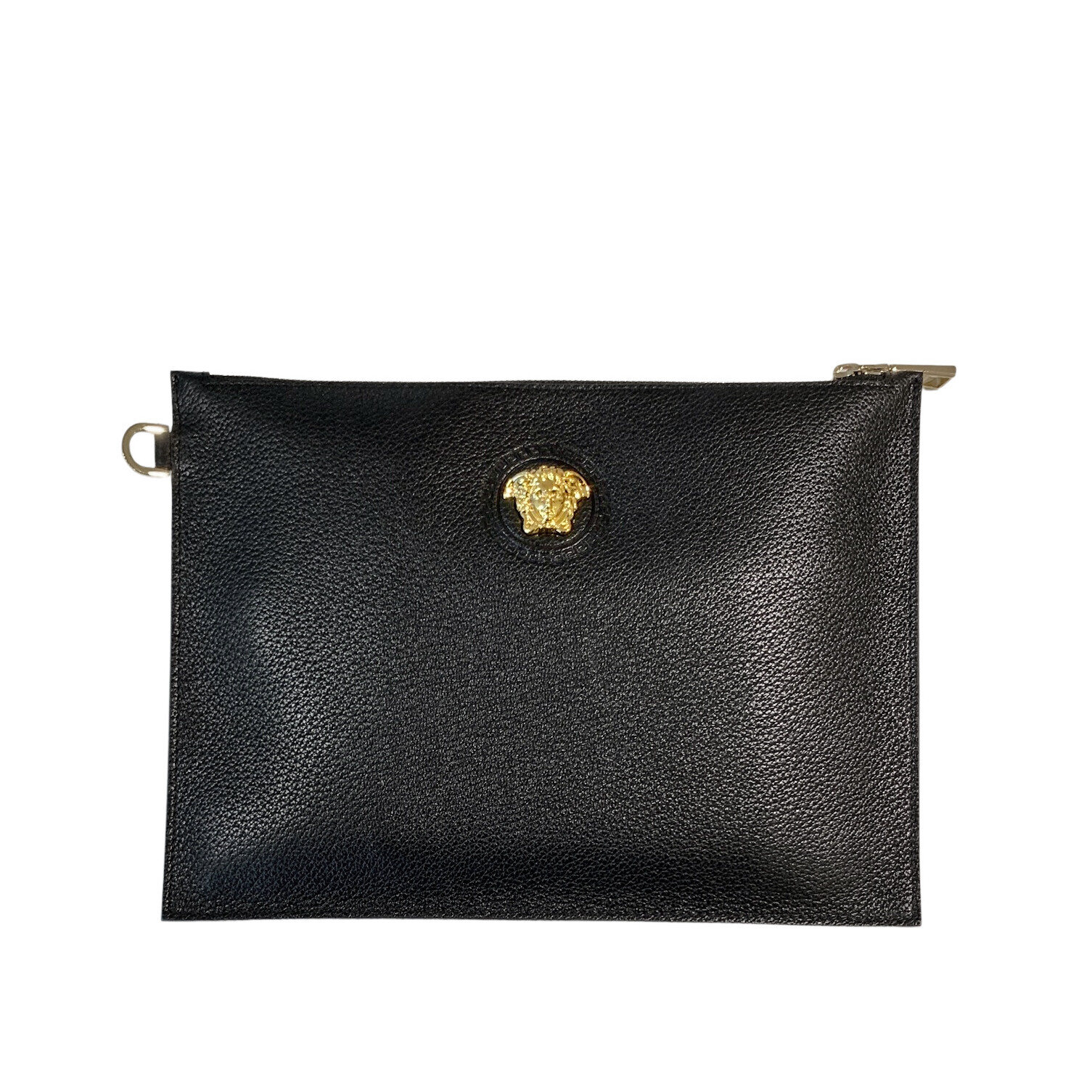 Versace Black Leather Palazzo Medusa Shoulder Bag