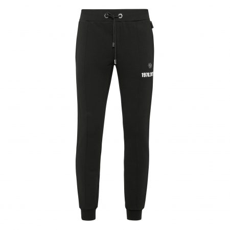 PHILIPP PLEIN JOGGING TROUSERS FLOCK MONOGRAM