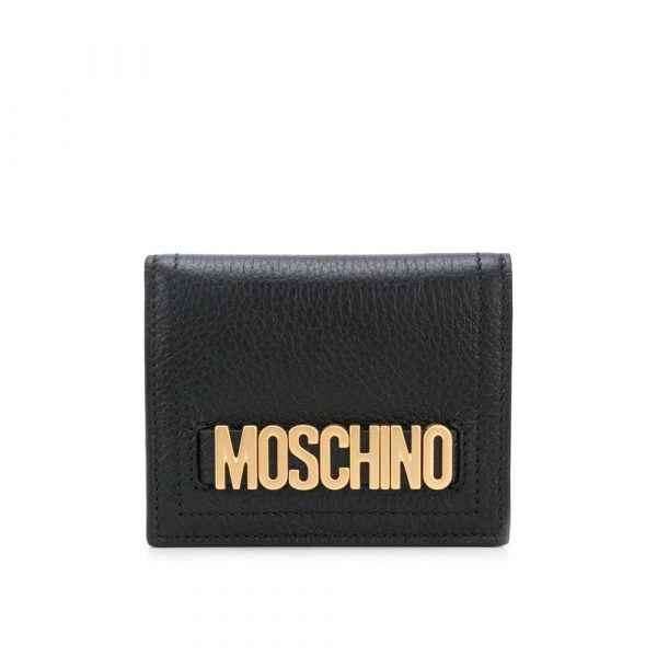 MOSCHINO LOGO PLAQUE MINI WALLET