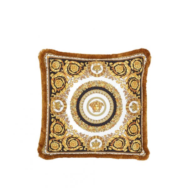 VERSACE HOME CRETE DE FLEUR SILK CUSHION 45 X 45 CM