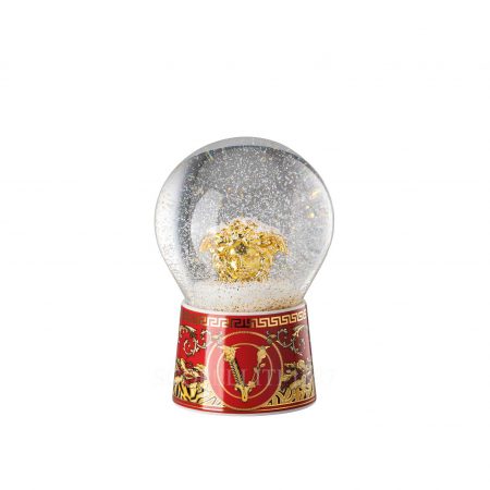 VERSACE-GOLDEN-MEDUSA-GLASS-SPHERE-WITH-SNOW-EFFECT-RED