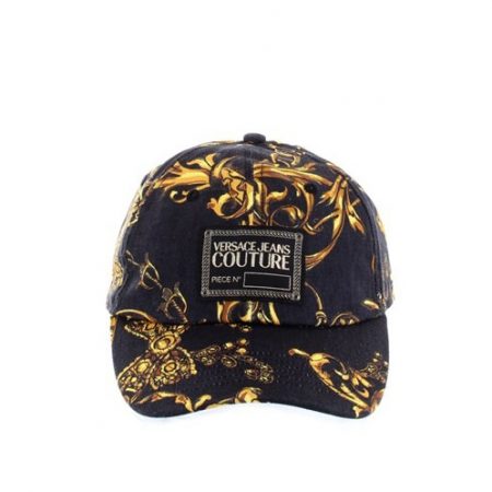 VERSACE-JEANS-COUTURE-BAROQUE-PRINT-BASEBALL-CAP-ITEM-17192536-BLACK