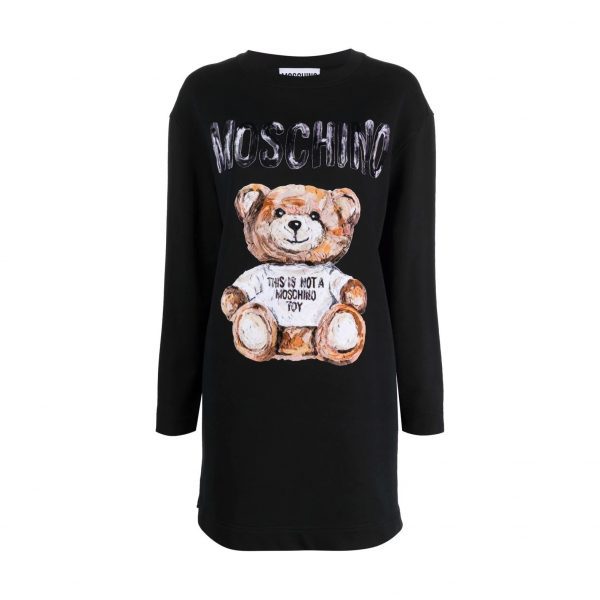 MOSCHINO TEDDY BEAR-PRINT MINI DRESS