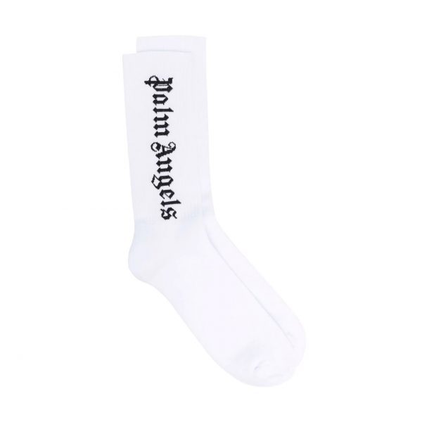 PALM ANGELS INTARSIA LOGO SOCKS