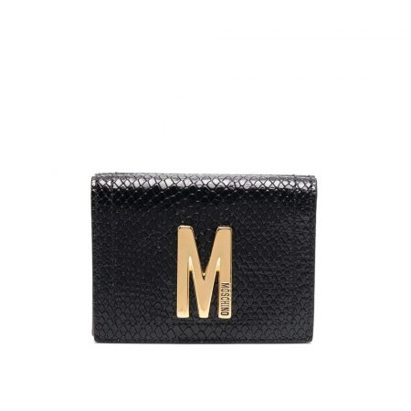 MOSCHINO TRIFOLD LEATHER WALLET