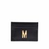 MOSCHINO LOGO-PLAQUE LEATHER CARDHOLDER