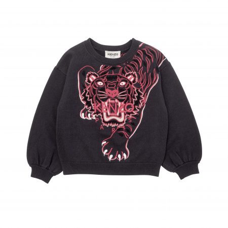 KENZO KIDS TEEN TIGER-MOTIF COTTON SWEATSHIRT