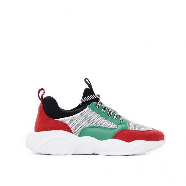 MSOCHINO SNEAKERS GREEN RED