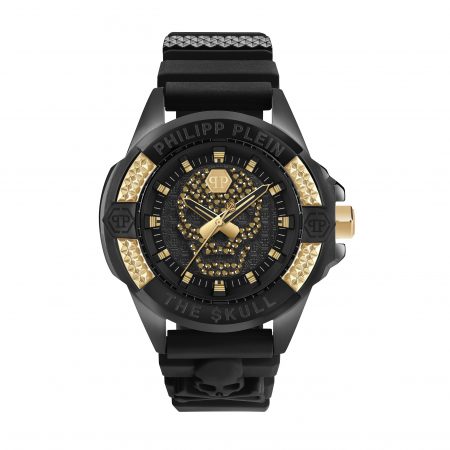 PHILIPP PLEIN MENS WATCH THE $KULL TITAN CRYSTAL BLACK