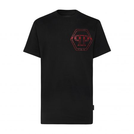 PHILIPP PLEIN T-SHIRT ROUND NECK SS HEXAGON