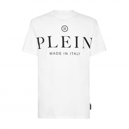 PHILIPP PLEIN JERSEY T-SHIRT ROUND NECK SS ICONIC PLEIN