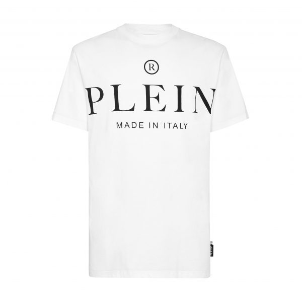 PHILIPP PLEIN JERSEY T-SHIRT ROUND NECK SS ICONIC PLEIN