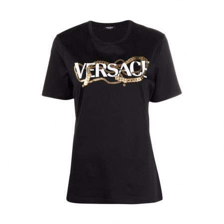 VERSACE LOGO-PRINT SHORT-SLEEVE T-SHIRT