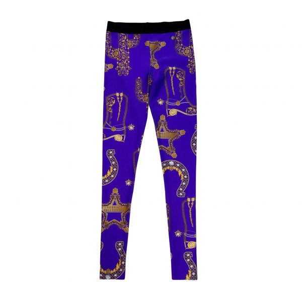 VERSACE COLLECTION PATTERN PRINT LEGGINGS