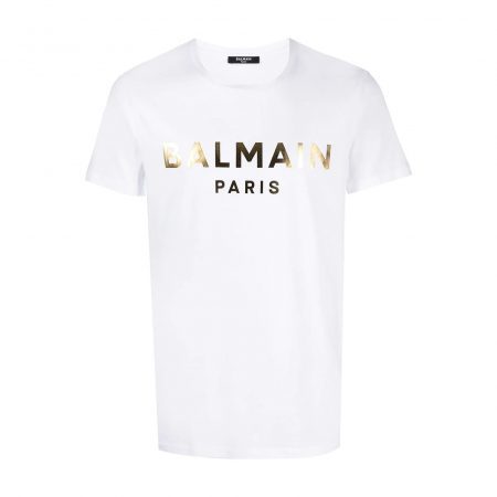 BALMAIN-GOLD-FOIL-LOGO-SHORT-SLEEVE-T-SHIRT-ITEM-16262829