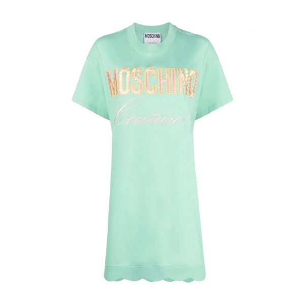 MOSCHINO-COUTURE-LOGO-EMBROIDERED-T-SHIRT-DRESS-ITEM-17719243