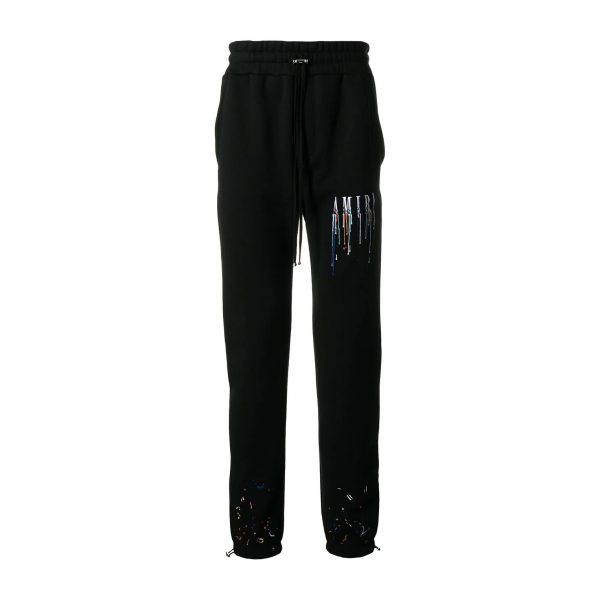 AMIRI PAINT-DRIP LOGO TRACK PANTS