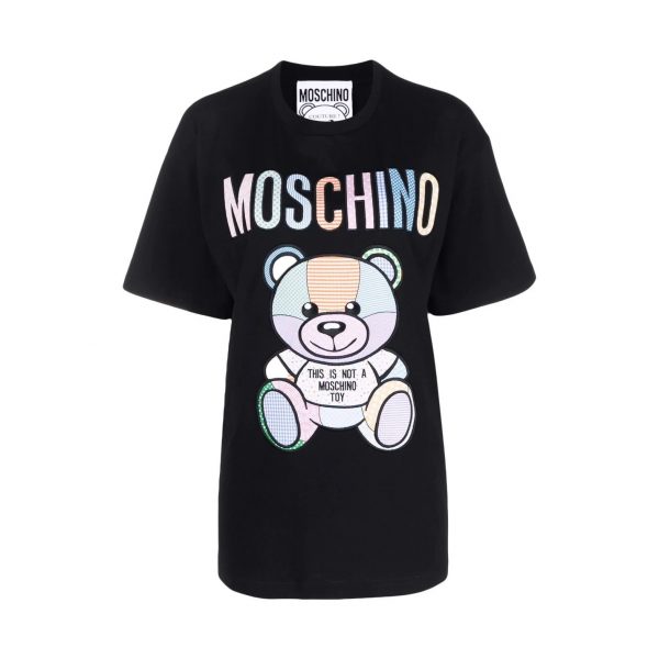MOSCHINO TEDDY PATCHWORK LOGO T-SHIRT