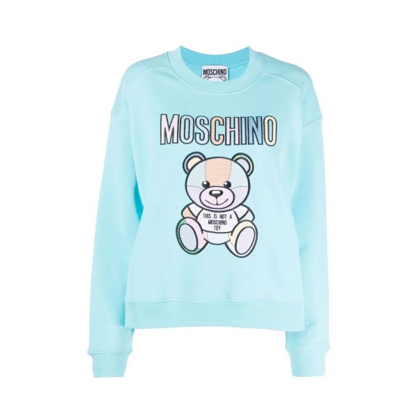 MOSCHINO EMBROIDERED-LOGO DETAIL SWEATSHIRT