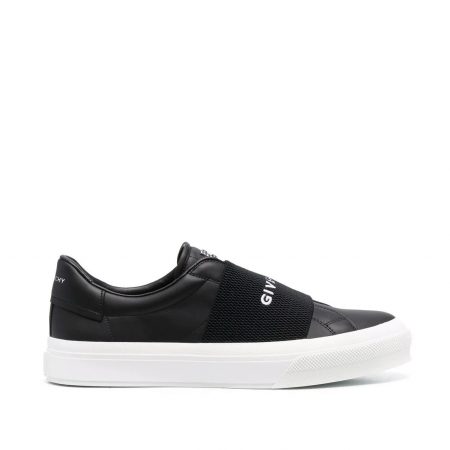 GIVENCHY PARIS STRAP LEATHER SNEAKERS