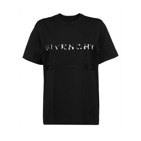 GIVENCHY BW707ZG0SS LACE T-SHIRT