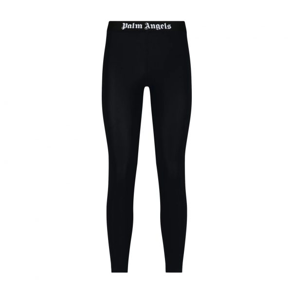 PALM ANGELS LOGO TAPE ELASTIC WAIST LEGGINGS