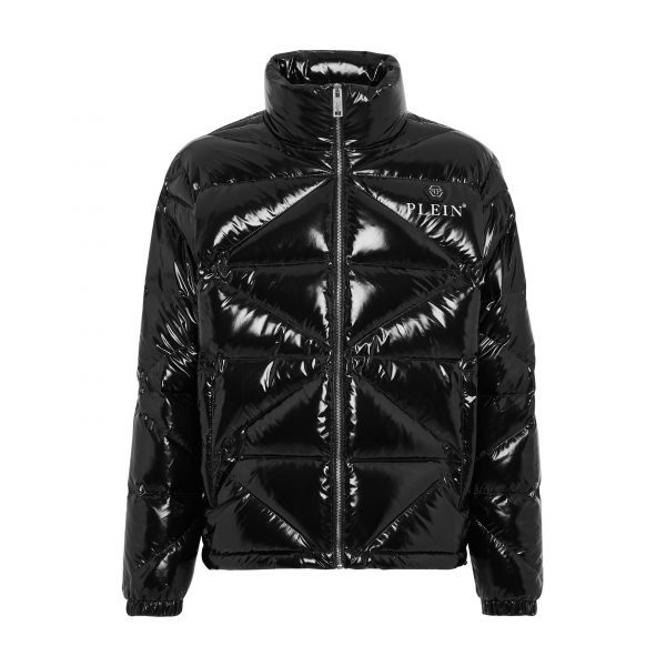 PHILIPP PLEIN QUILTED DOWN JACKET HEXAGON