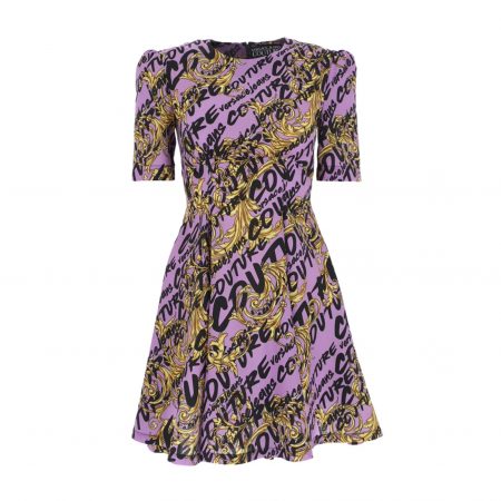 VERSACE JEANS COUTURE LOGO-PRINT T-SHIRT DRESS